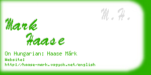 mark haase business card
